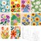 10 Packs 8X10 Pre Drawn Canvas for Painting Floral Pre Printed Canvas Painting Kit Vibrant Botanical Pre Drawn Canvas to Teens Night Party Supplies